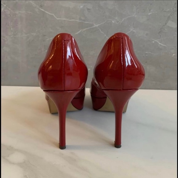 👠Nine West Red Patent Leather Pumps / Heels 8.5 - Picture 5 of 7